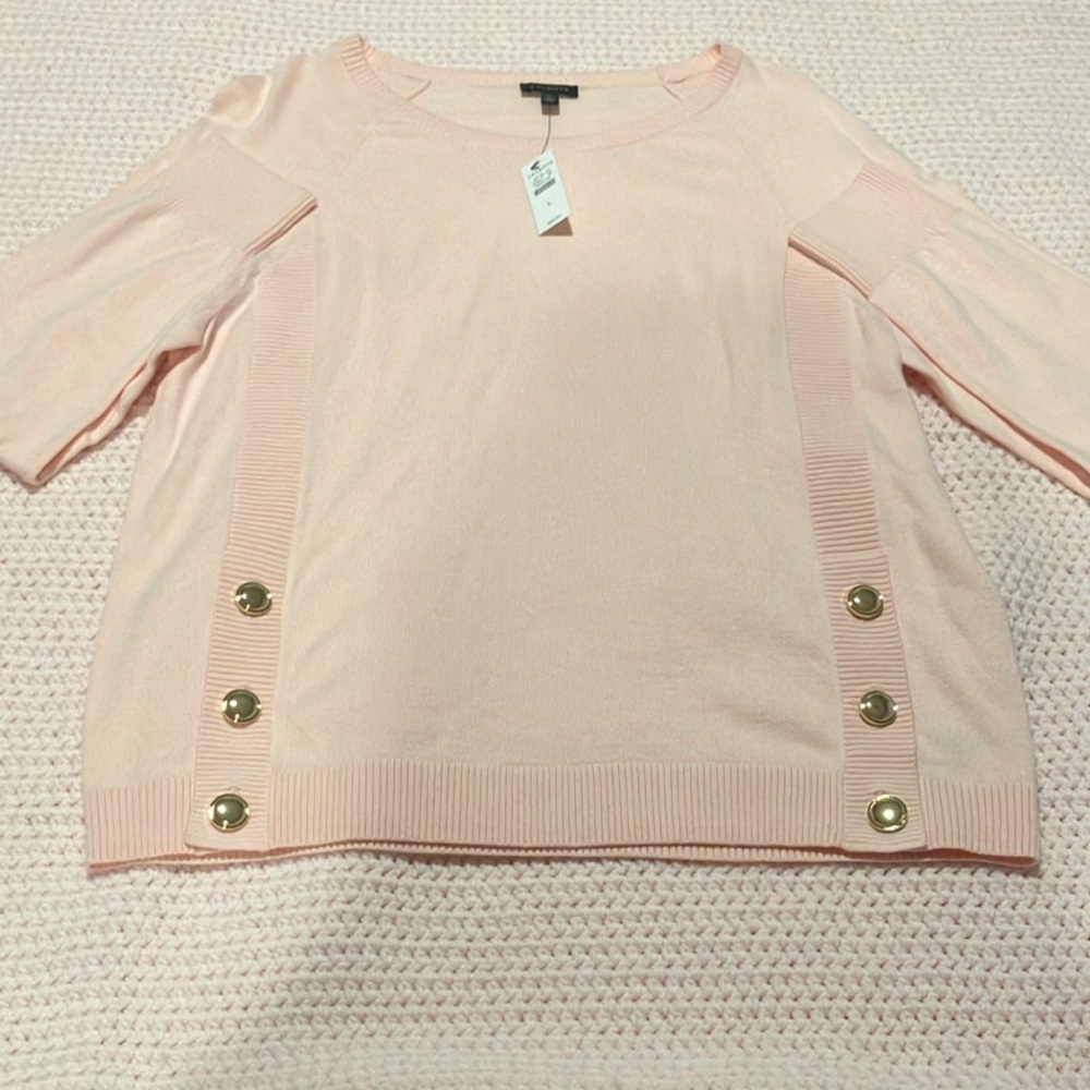 Talbots Light Pink Crew Neck Sweater